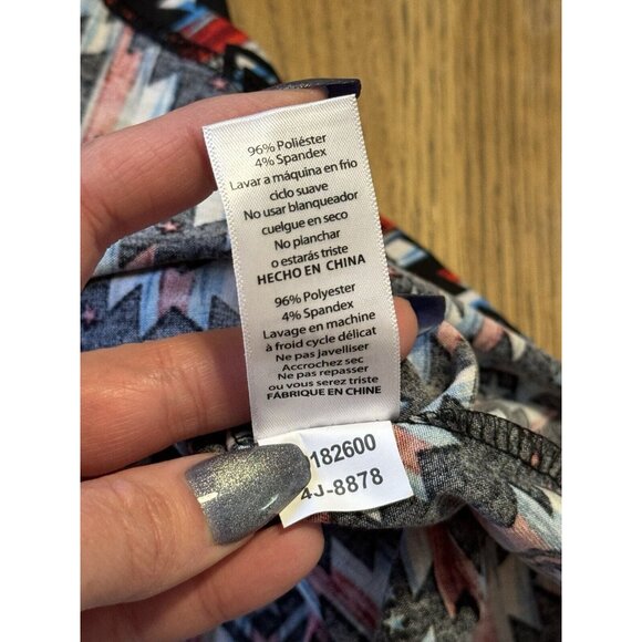 LuLaRoe Carly Hi-Lo Dress Colorful Geometric Pattern Size XS Loungewear NWT - Picture 11 of 13